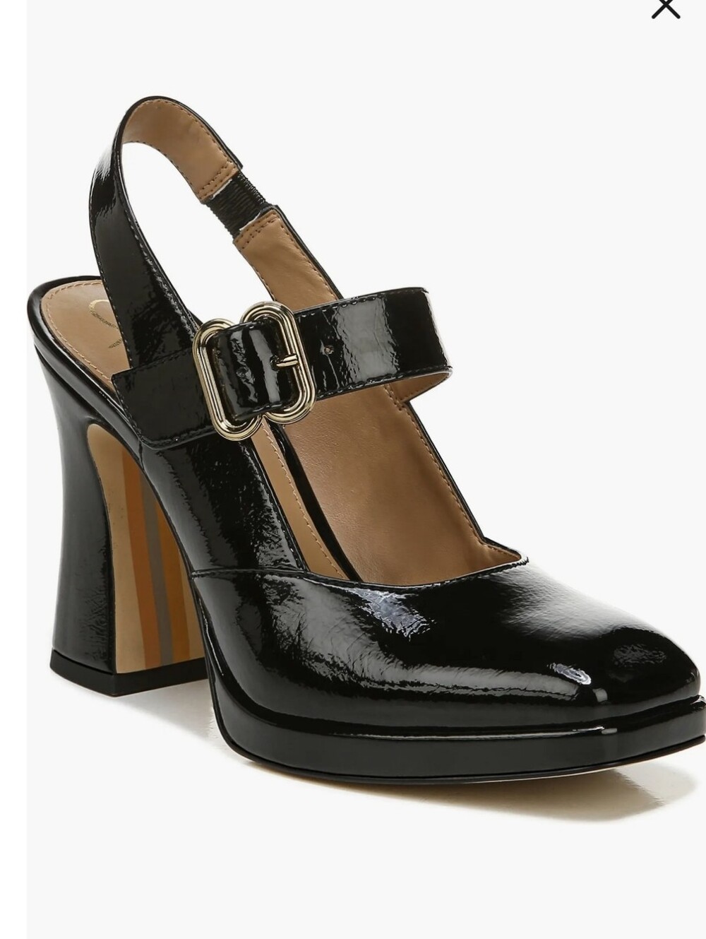 Sam Edelman Jildie Black Slingback Platform Shoes Size US 9